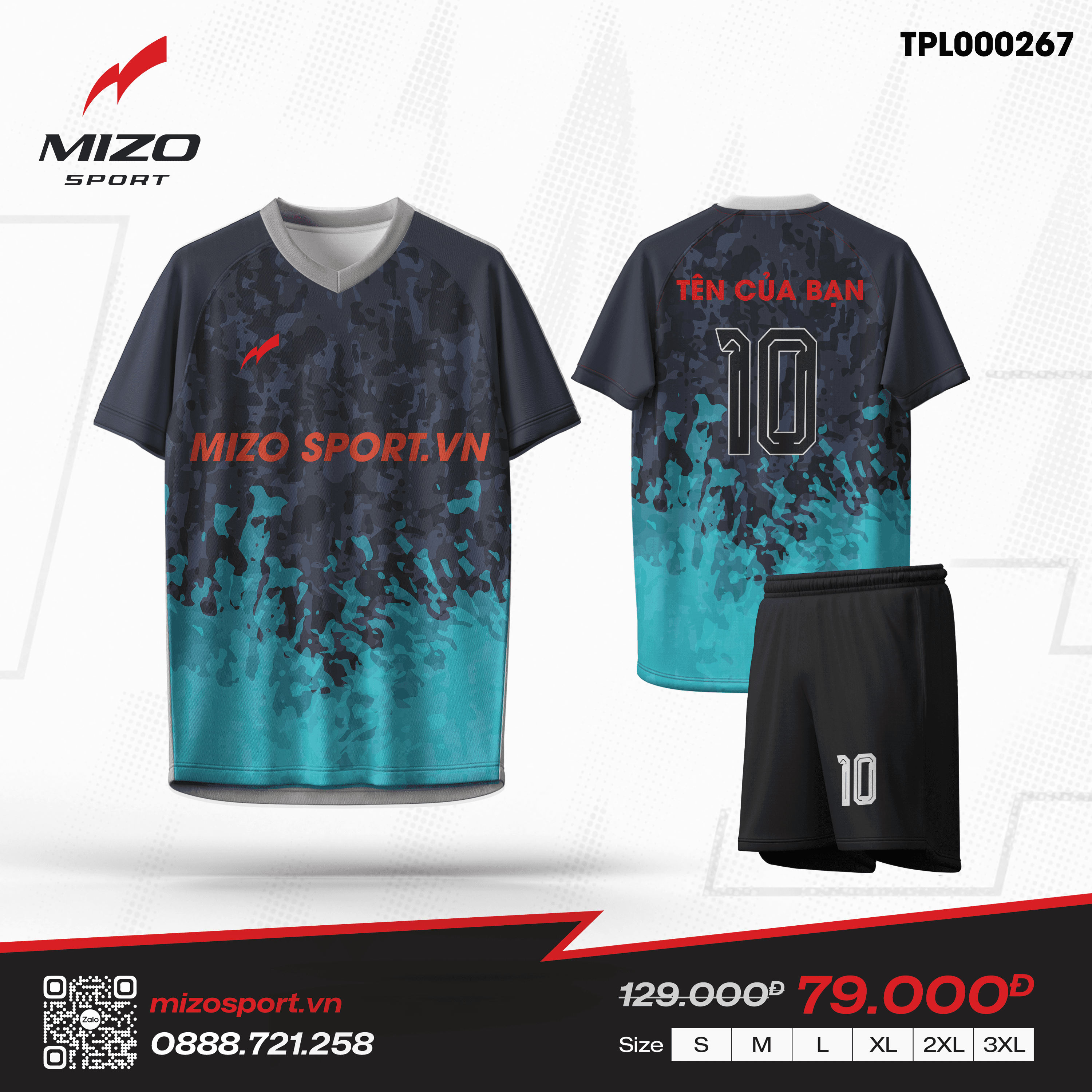 Áo bóng đá thiết kế TPL000267