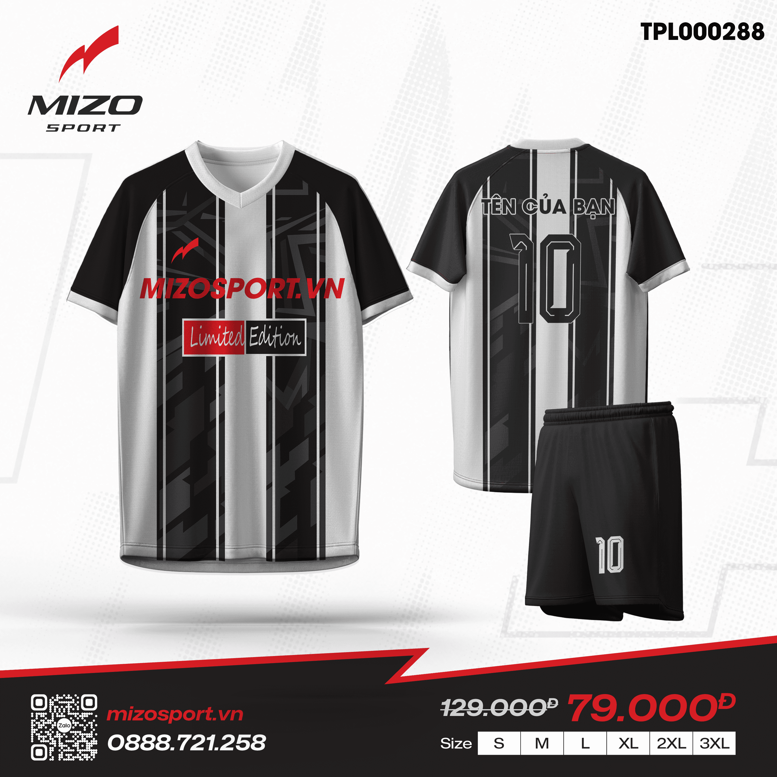 Áo bóng đá thiết kế TPL000288
