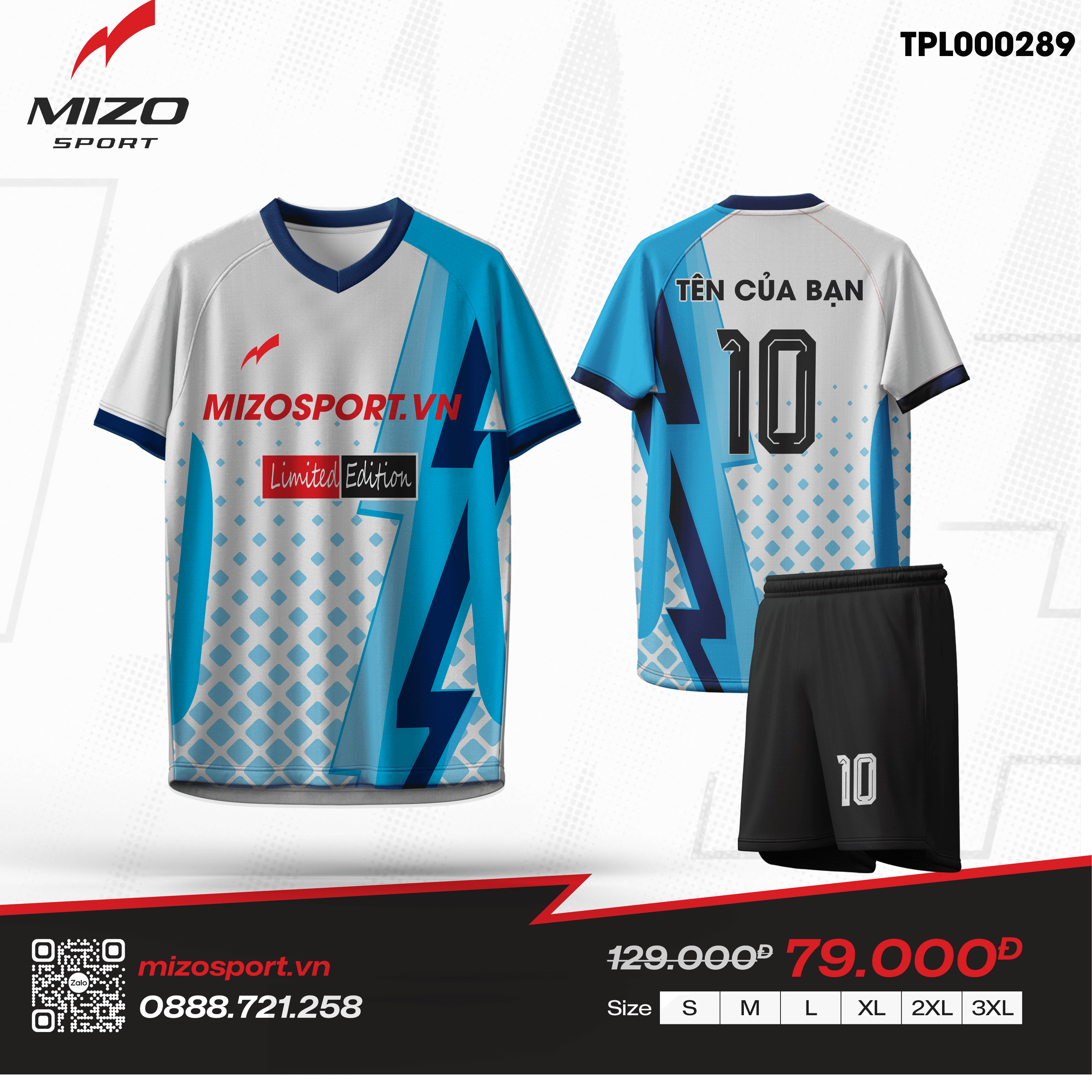 Áo bóng đá thiết kế TPL000289