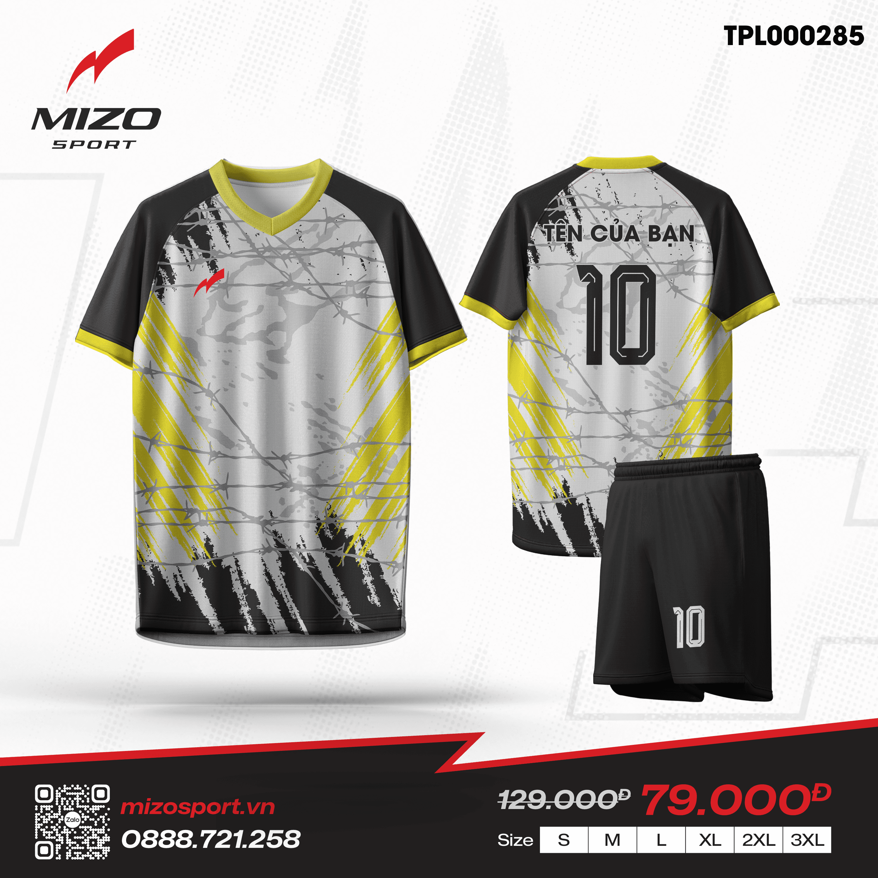 Áo bóng đá thiết kế TPL000285