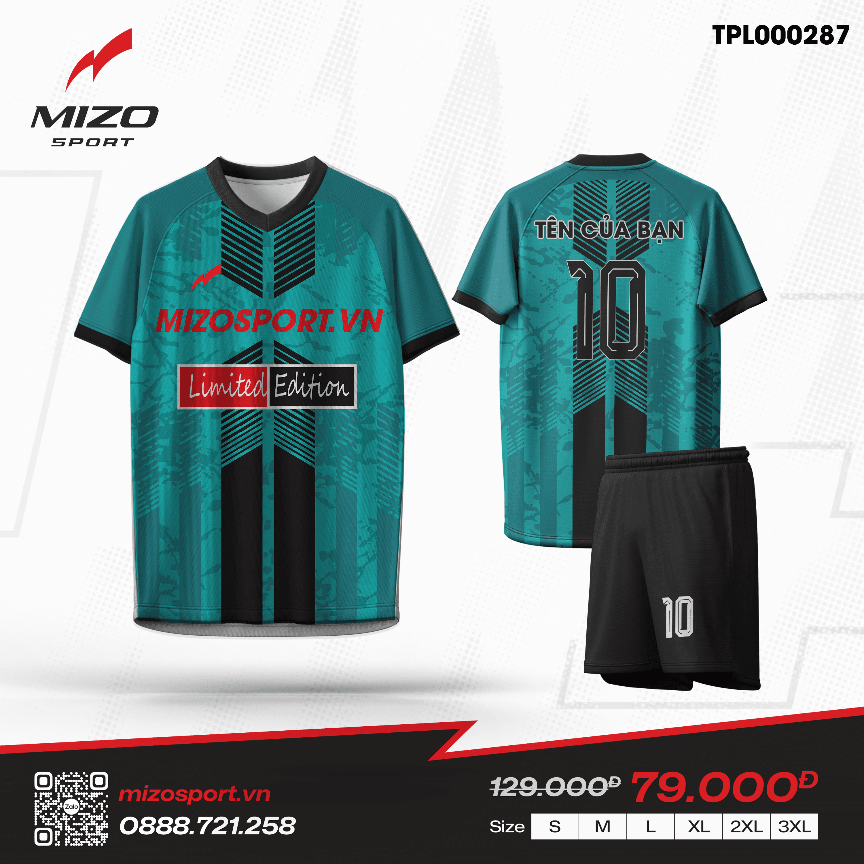 Áo bóng đá thiết kế TPL000287
