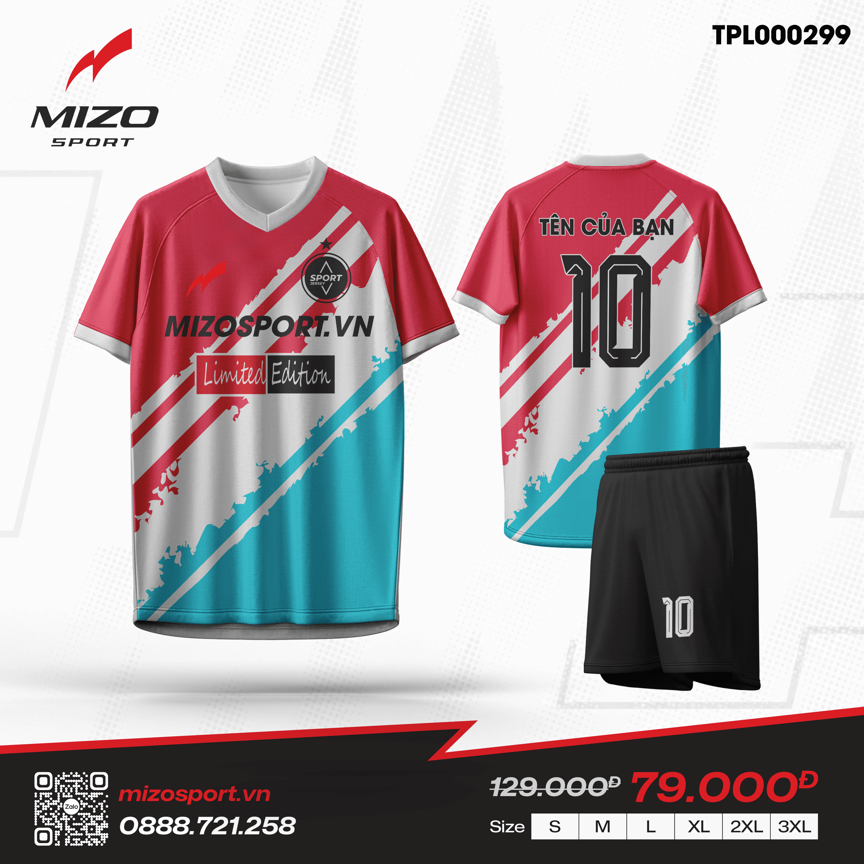 Áo bóng đá thiết kế TPL000299