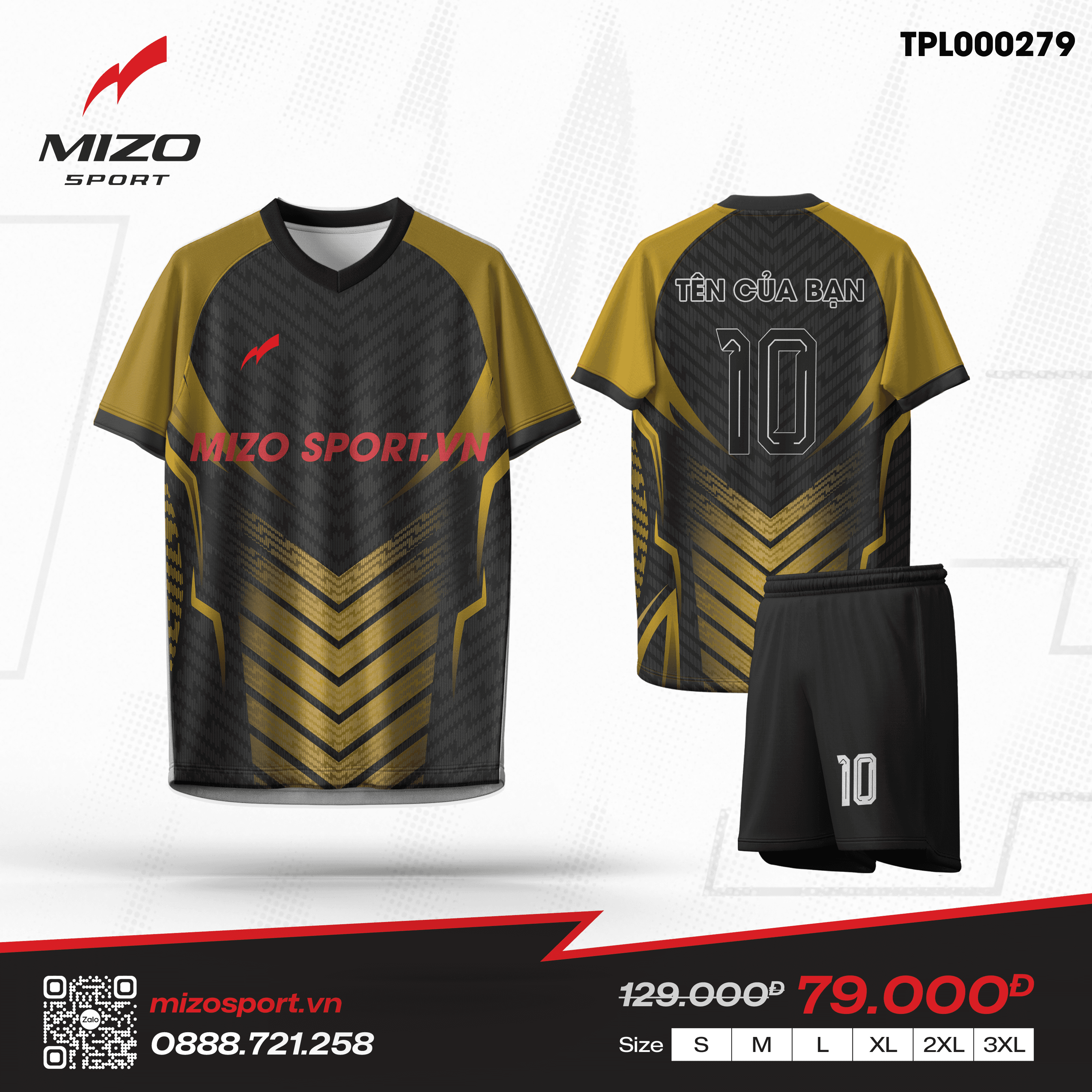 Áo bóng đá thiết kế TPL000279
