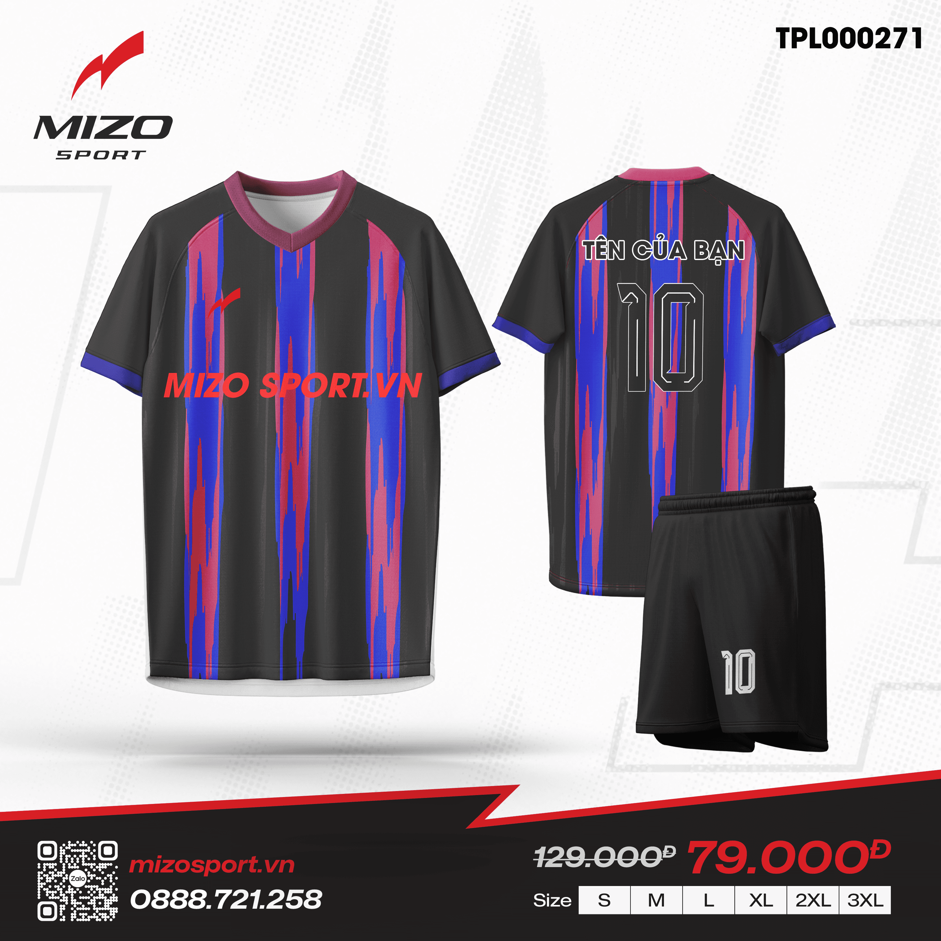 Áo bóng đá thiết kế TPL000271