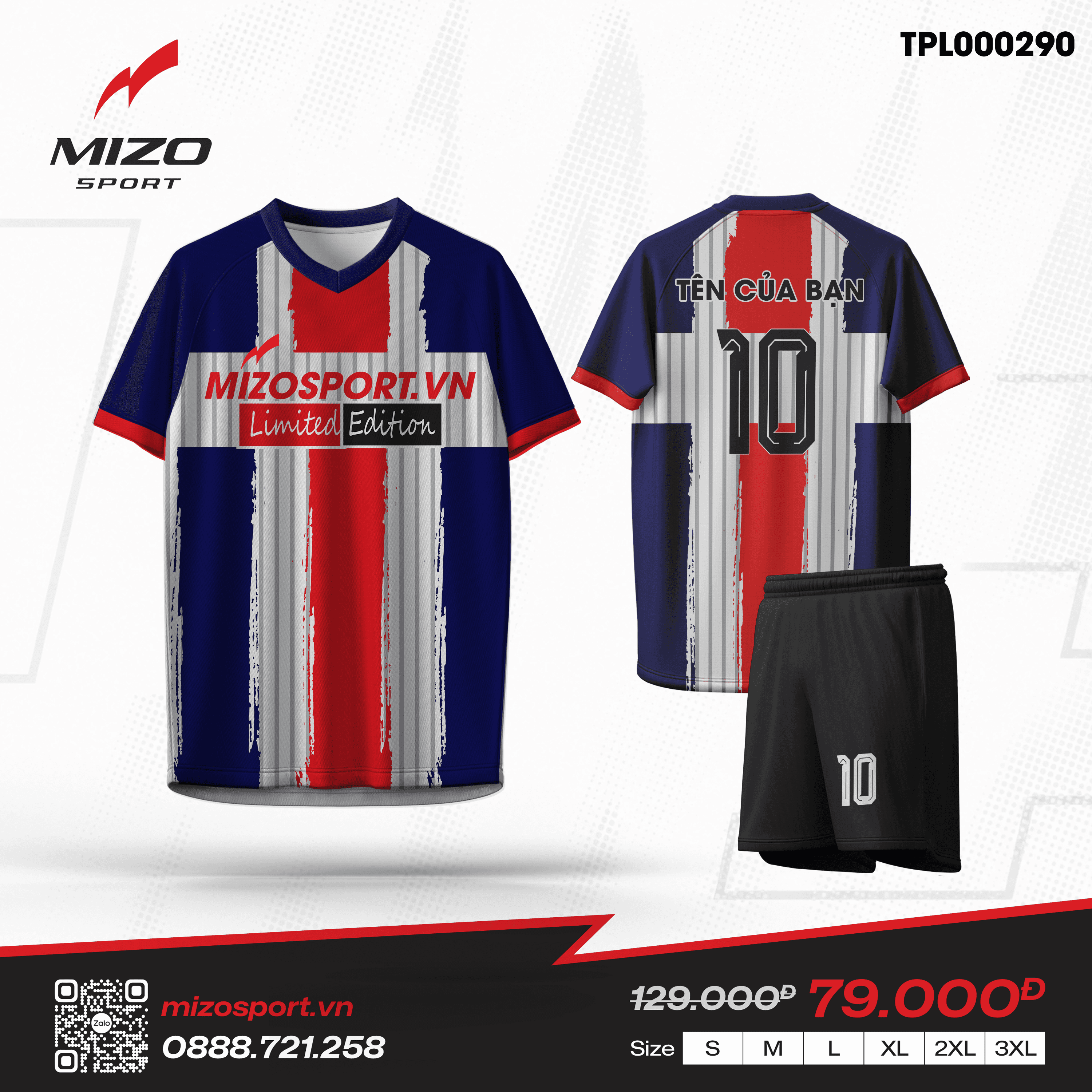 Áo bóng đá thiết kế TPL000290