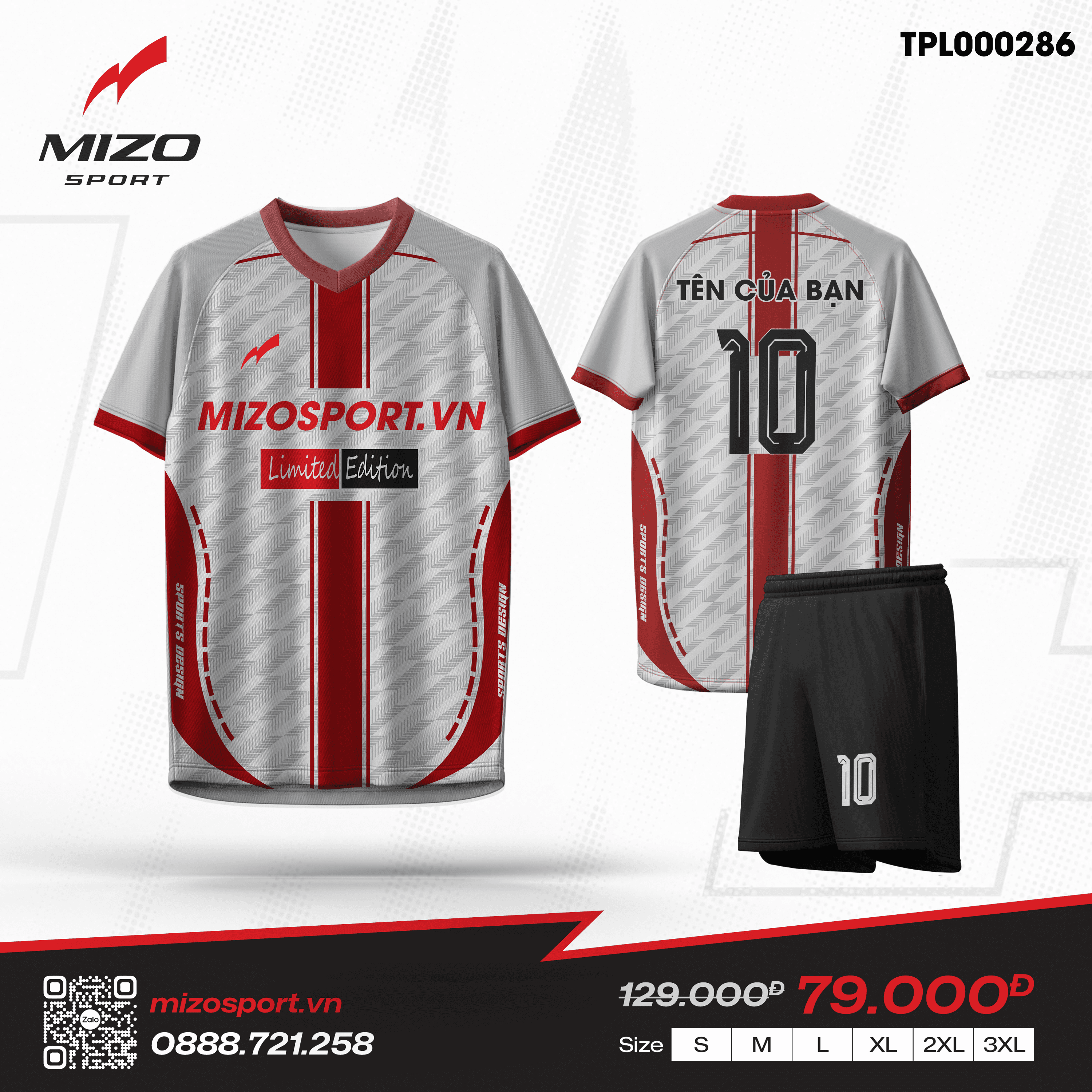 Áo bóng đá thiết kế TPL000286