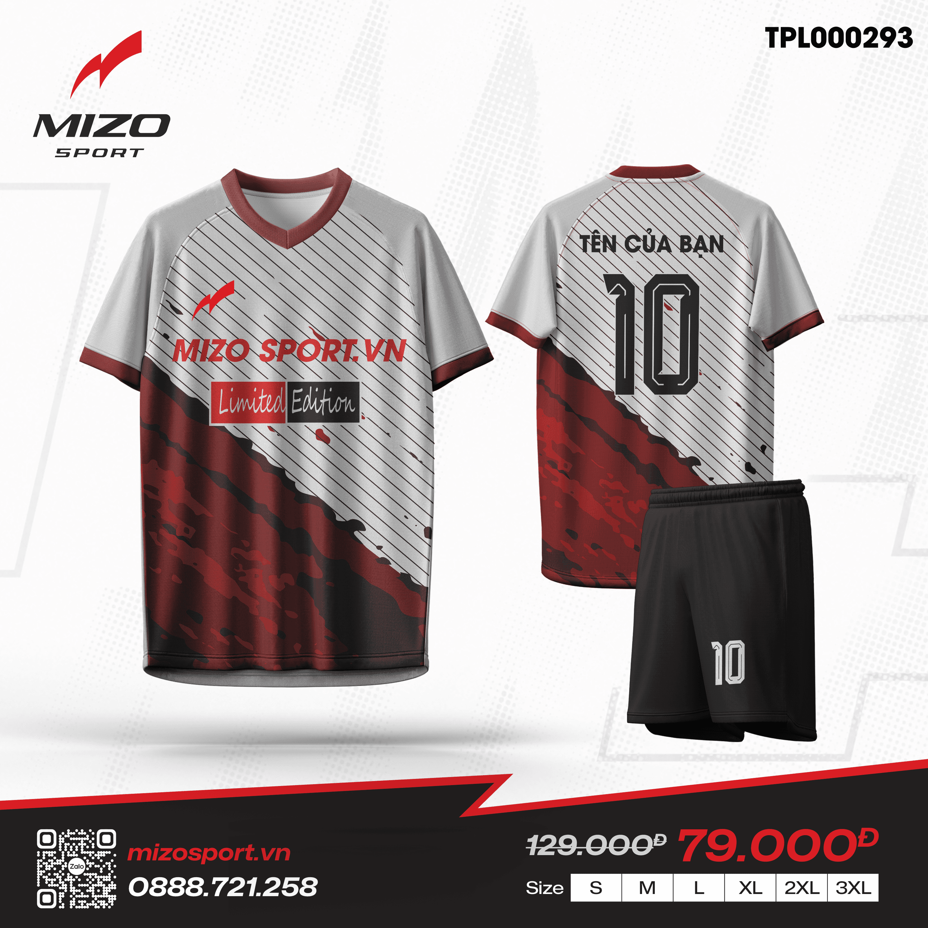 Áo bóng đá thiết kế TPL000293