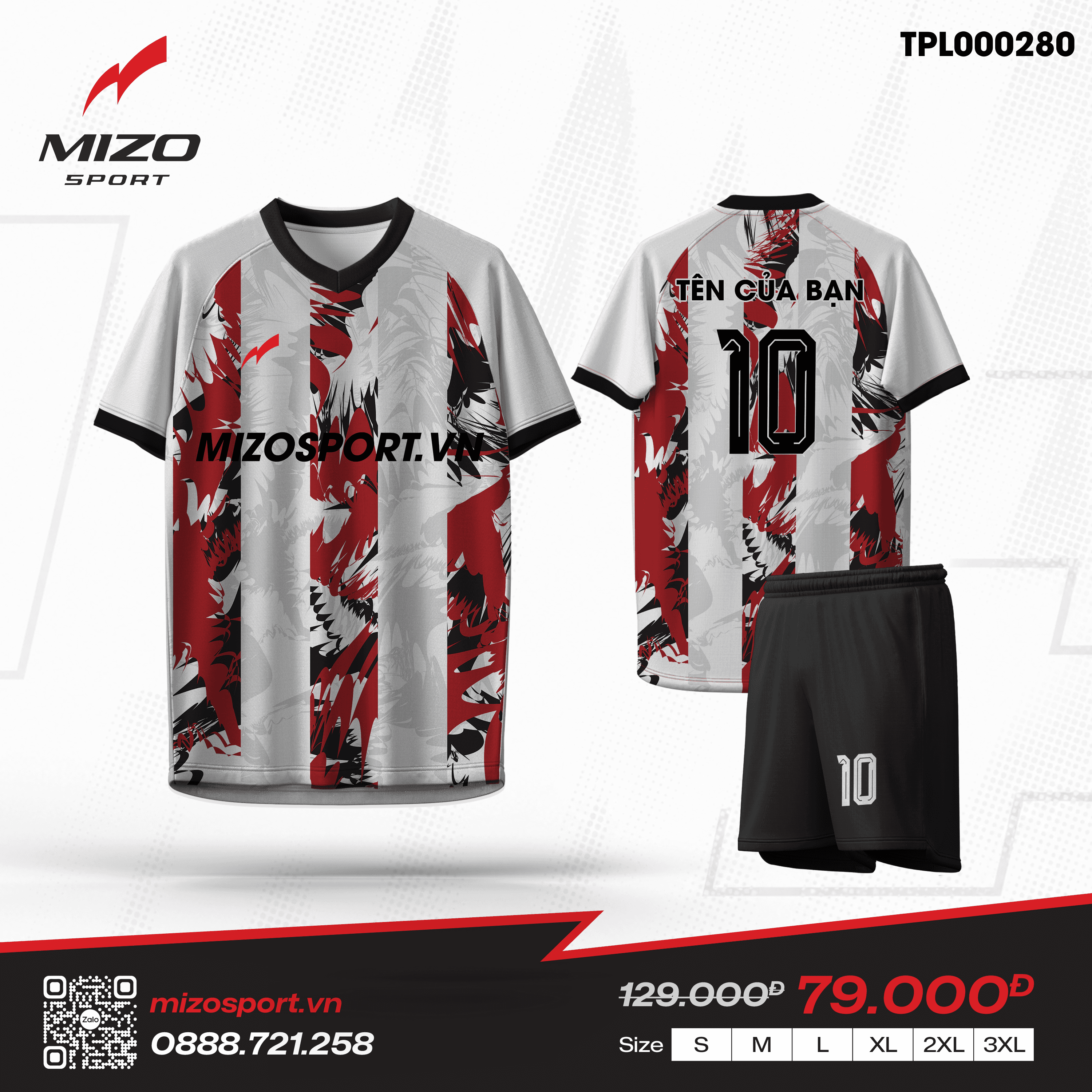 Áo bóng đá thiết kế TPL000280