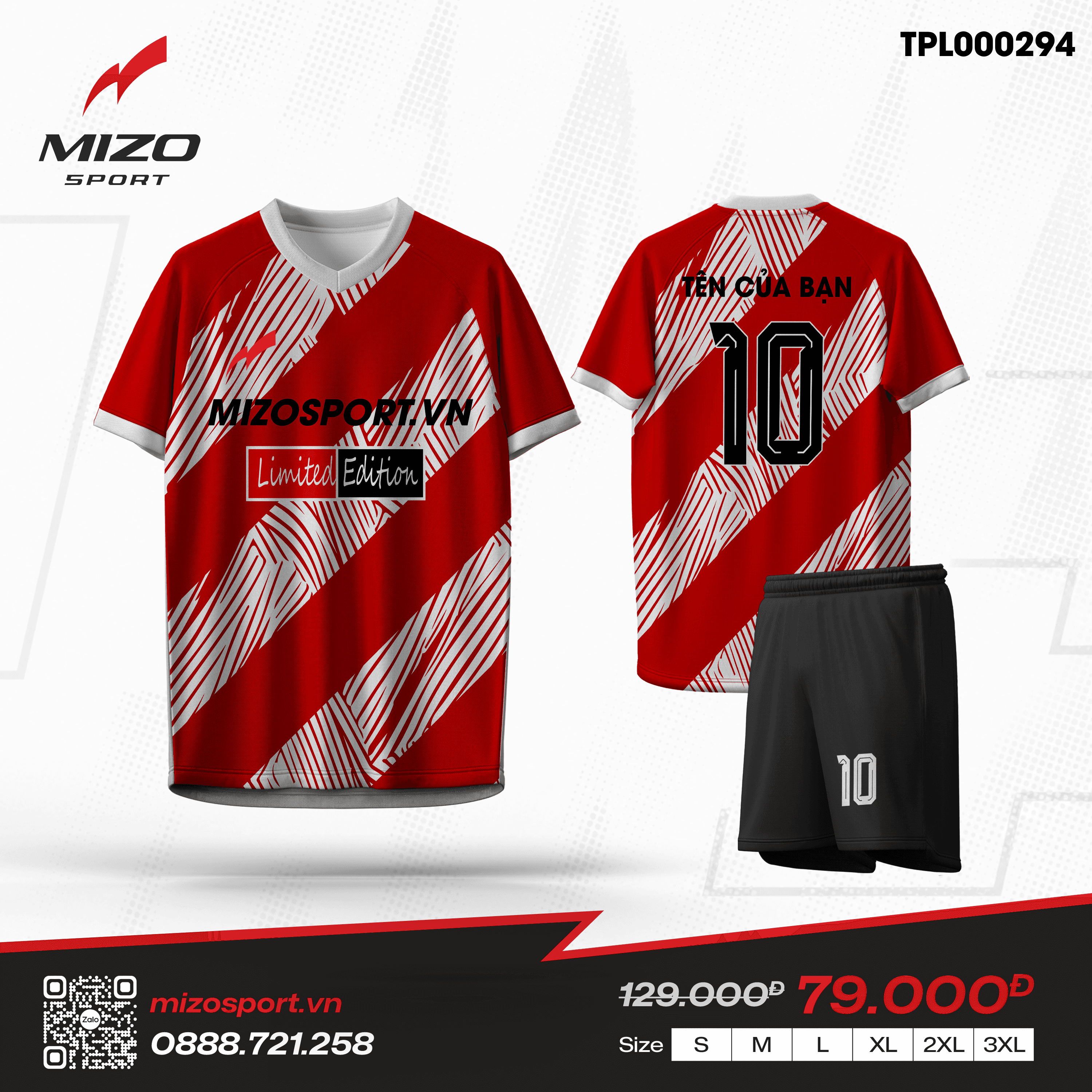 Áo bóng đá thiết kế TPL000294