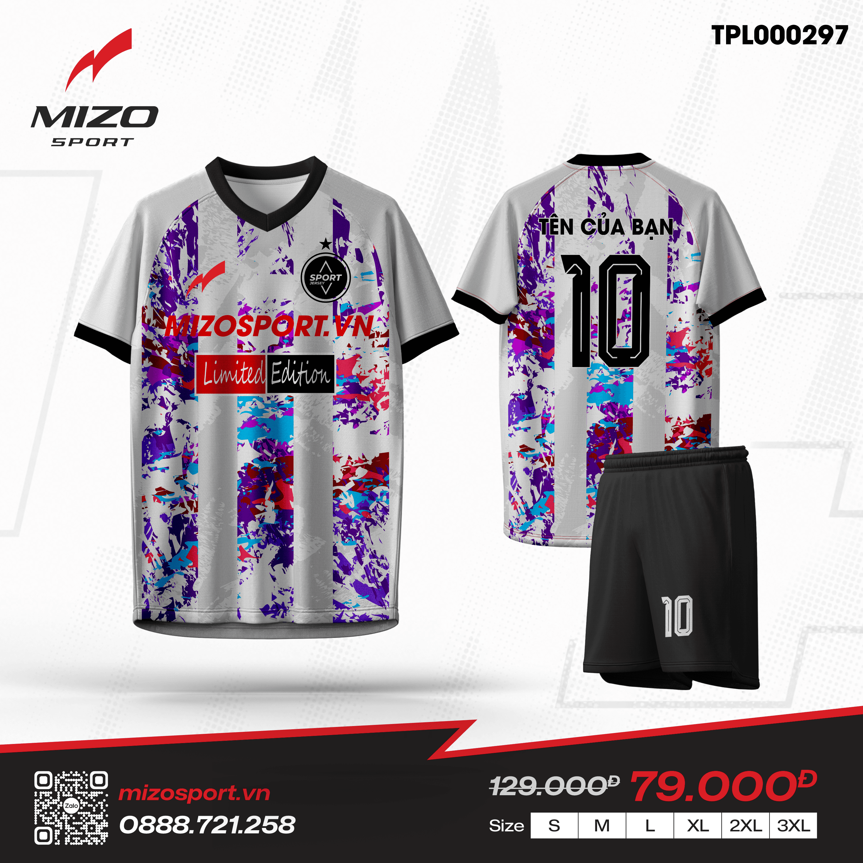 Áo bóng đá thiết kế TPL000297