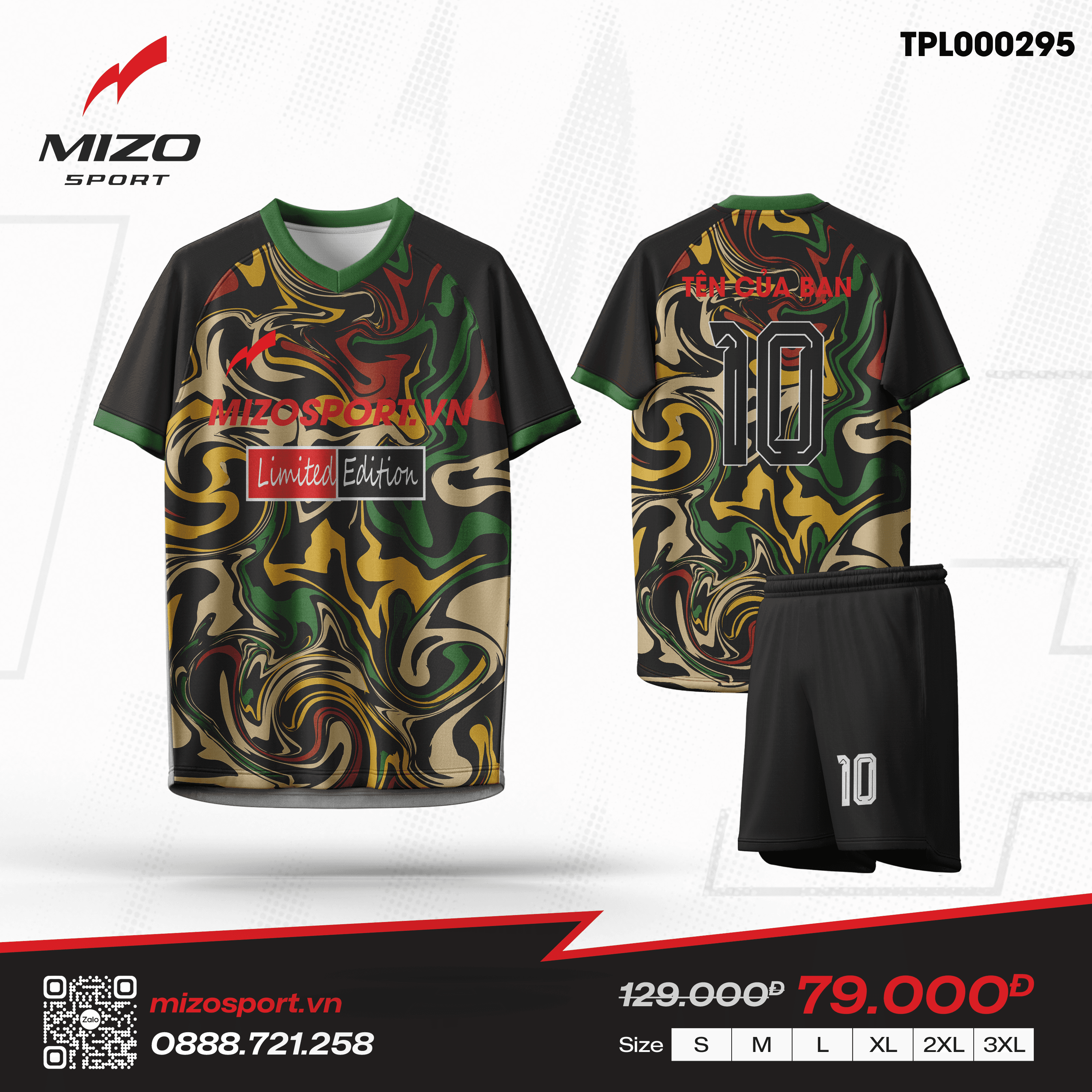 Áo bóng đá thiết kế TPL000295