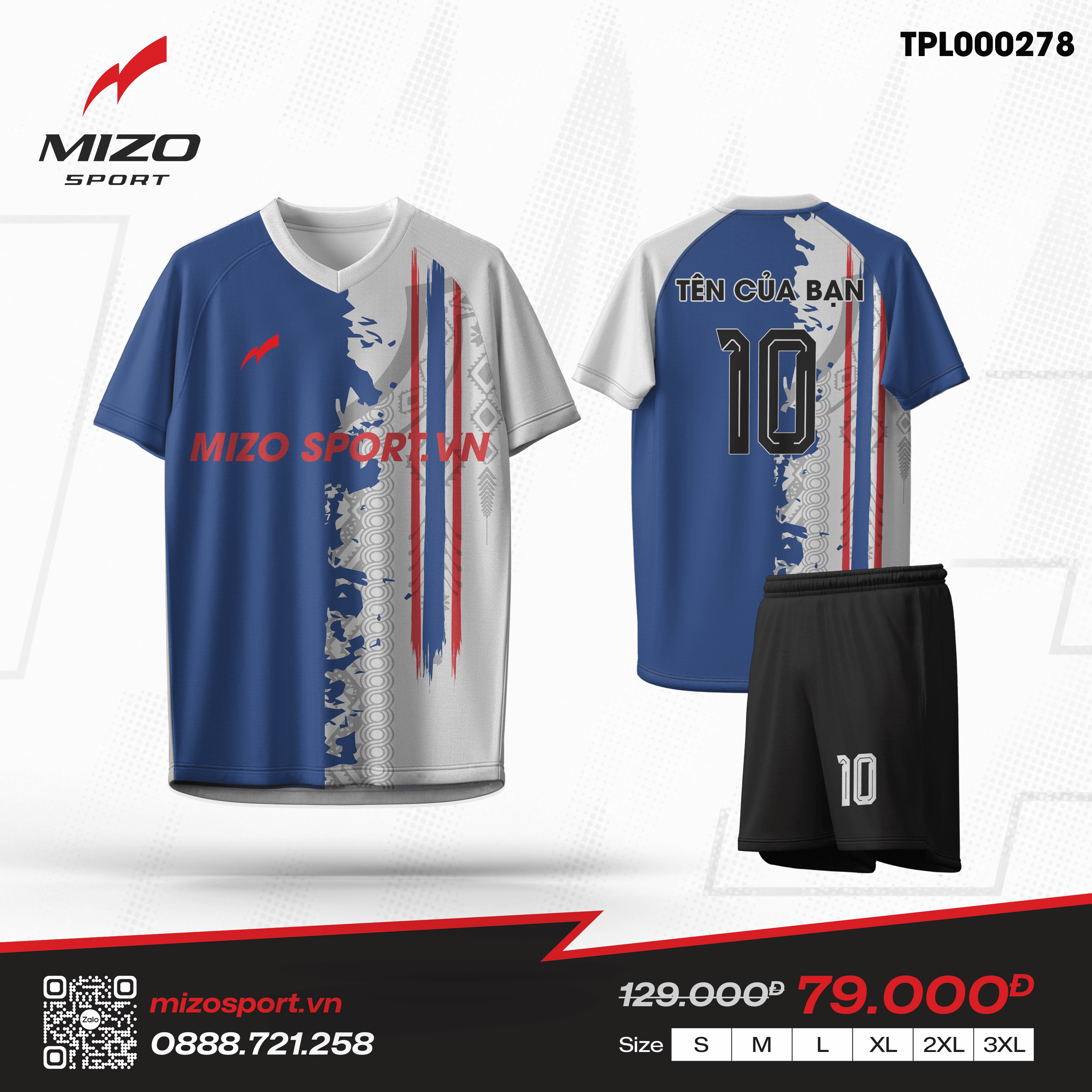 Áo bóng đá thiết kế TPL000278