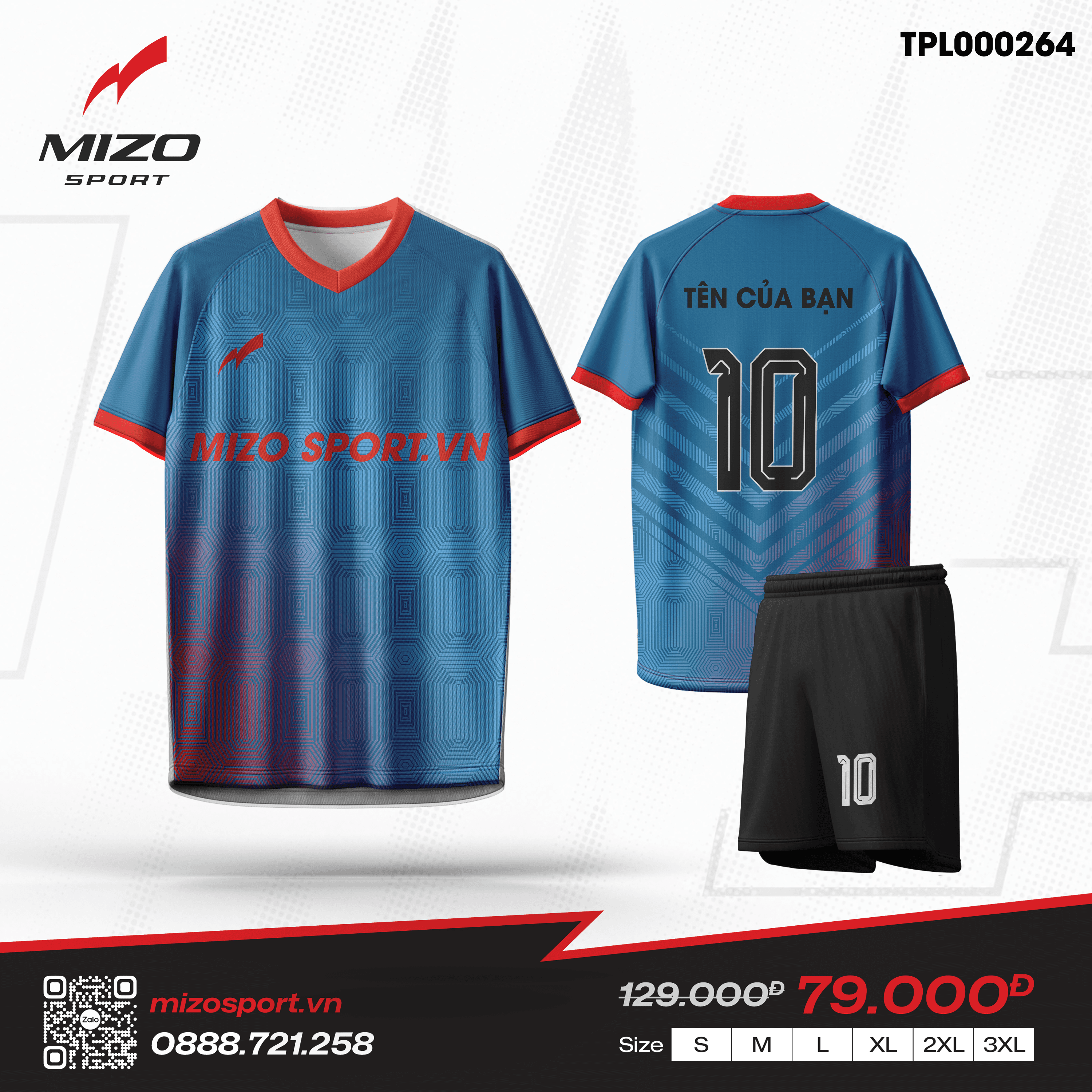 Áo bóng đá thiết kế TPL000264