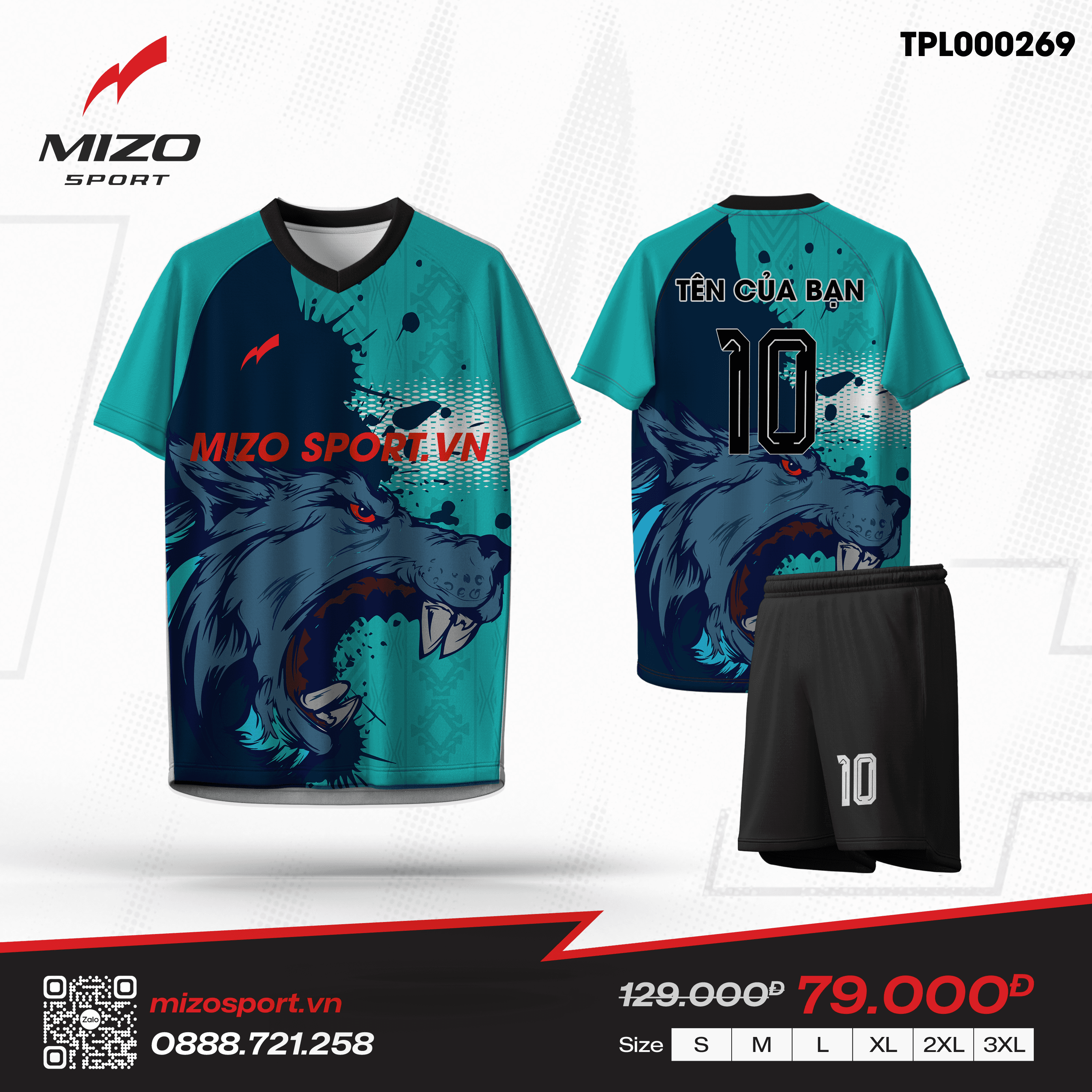 Áo bóng đá thiết kế TPL000269