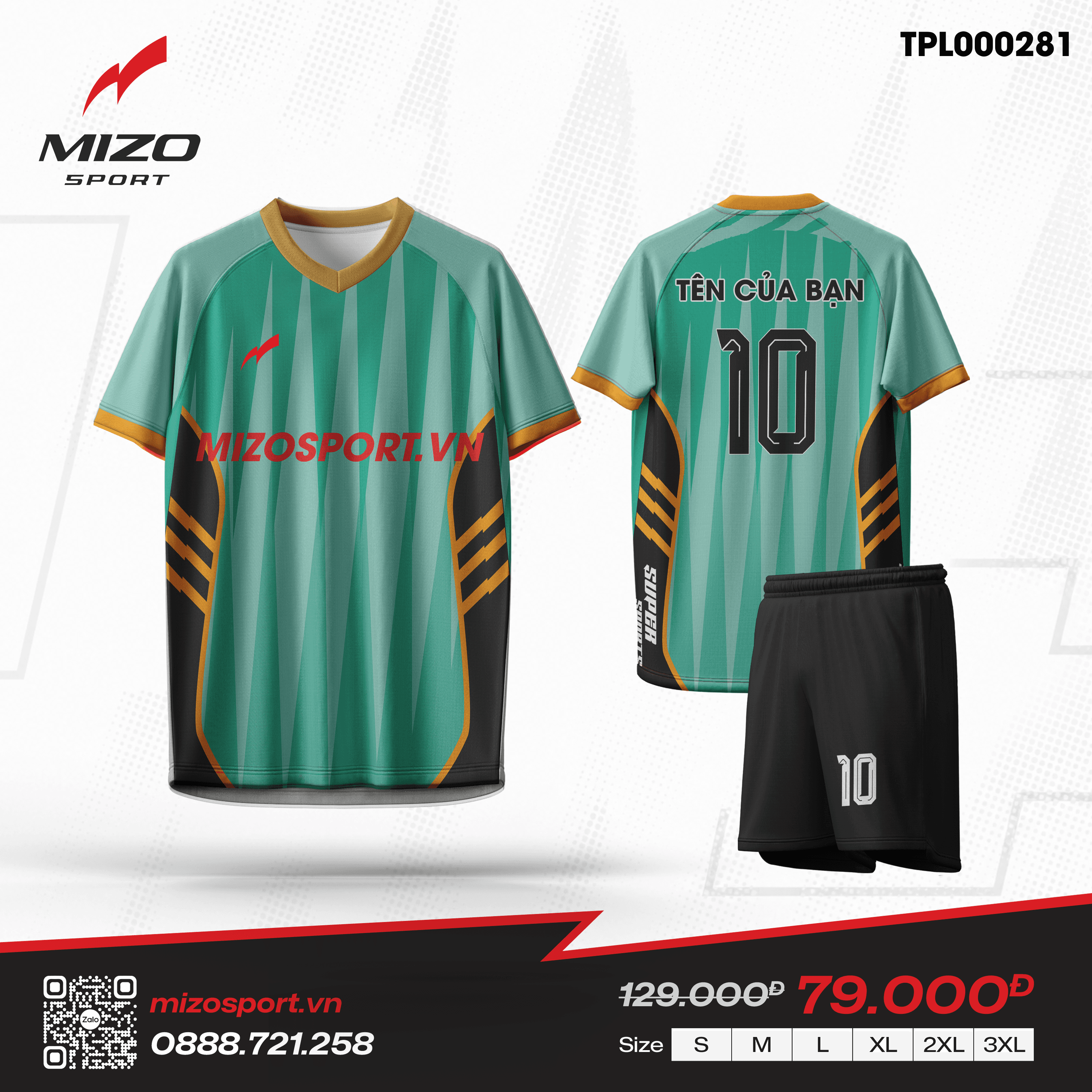 Áo bóng đá thiết kế TPL000281